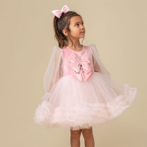 Caramelo Kids Pink Tulle Girls Party Dress Set