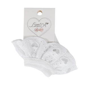 Little A White Broderie Anglaise Sock Jo