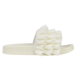 ADee White Frill Sliders Frilly